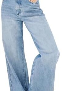 Oprah's Favorite Things - Wide Leg Sweatpant Jeans High Waisted Stretch Baggy Denim Pants