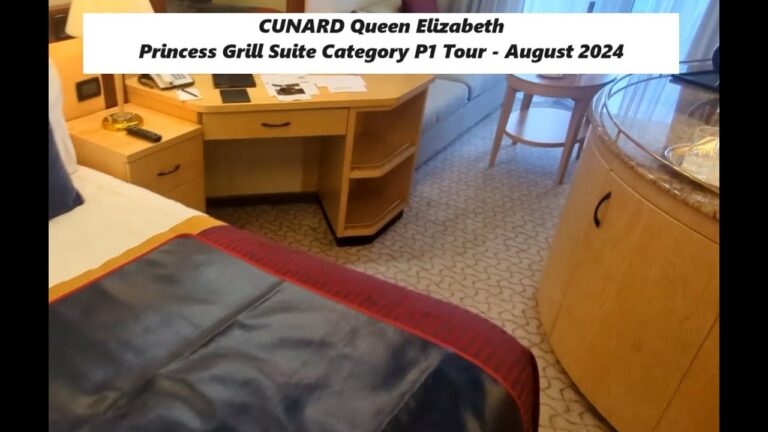 CUNARD Queen Elizabeth Category P1 Princess Grill Cabin Tour August 2024