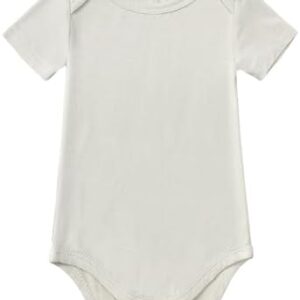 Baby Rompers Unisex Onsies Solid Short Sleeve Newborn Infant Boys Girls Bodysuit 0-24 Months