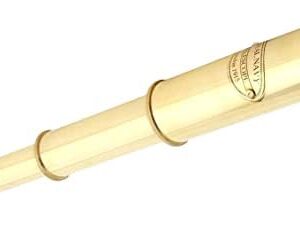 Vintage Decor Royal Navy Antique Look Full Brass Telescope with Lens Cover (Gold, 12 inch)