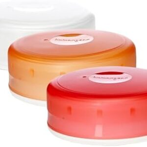 humangear GoTubb | Hard Container | Easy Open | Food-Safe Material, Clear/Orange/Red, Medium