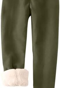 Women's Warm Sherpa Lined Athletic Sweatpants Jogger Fleece Pants Fall Outfits Athletic Joggers with Pockets