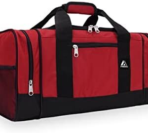 Everest Luggage Sporty Gear Bag - Large, Red/Black, Red/Black, One Size