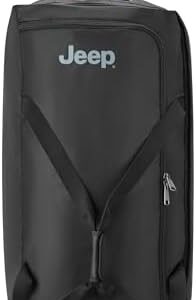 Jeep JS009D Two Wheel Rolling Travel Duffle Bag (Black, 27 Inch)