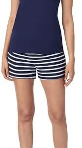 Nautica Womens 2 Piece Pajama Set Soft Stretch Jersey Tank and Short Loungewear Set