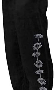 Women Cotton Linen Pants Capri Dress Crop Trousers for Summer Casual Print Loose Comfy Drawstring with Pockets