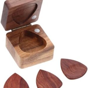 TOYANDONA 1set Guitar Pick Shrapnel Nautical Picture Frame Bass Guitars Practical Guitar Plectrum Wood Guitar Pick Guitar Standard Folk Guitar Pick Electric Guitar Pick Solid Wood Wooden Box