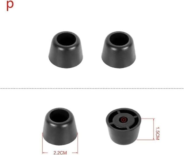 2Pcs Replacement Plastic Stud Luggage Feet Pads Baggage Replacement Stud Foot Black Feet Pads for Luggage Bags Suitcase Stand Feet for All Suitcase Luggage and Travel Gear Accessories - Image 8