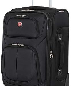 SwissGear Sion Softside Expandable Luggage, Black, Carry-On 21-Inch