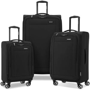 Samsonite Saire LTE Softside Expandable Luggage with Spinners | Black | 3PC (CO/MED/LG)