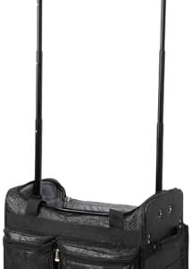 20 Inch Dance Bag with Garment Rack, Dance Costumes Rolling Garment Bags for Travel, Garment Duffel Bag for Dancer, Collapsible Competition Bag with Wheels (Black)