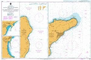 UKHO BA Chart 1858: Apps. to S. Cruz de Tenerife, Puerto de S. Sebastian de la Gomera, S. Cruz de la Palma and Apps.