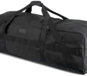 Fitdom 106L 45" Heavy Duty Extra Large Duffle Bag with Upgrade Zipper, Durable & Water Resistant. Perfect as Camping Bag Travel Storage Bag Tent Storage Bag Sports Equipment Bag For Coaches & More