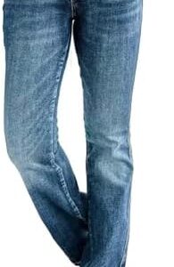 Stretch Jeans for Women Tummy Control Straight Leg Skinny Jeans Bell Bottom Stretch Denim Pants Trousers Streetwear
