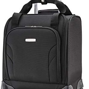 Samsonite Underseat Carry-On Spinner with USB Port, Jet Black, One Size