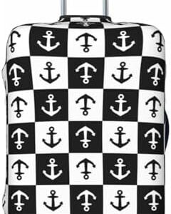 Nautical Anchors1 Print Washable Luggage Cover - Fashion Suitcase Protector Fits 18-32 Inch Luggage