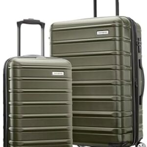 Samsonite Omni 2 Hardside Expandable Luggage with Spinner Wheels, Vita Olive, 2-Piece Set (Carry-on/Medium)
