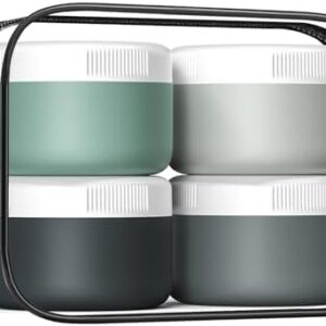 Travel Containers for Toiletries, Silicone Cream Jars BPA Free, TSA Approved 2oz Travel Size Containers, Leak-proof Travel Essentials with Lid for Cosmetic Face Hand Body Cream (4 Pack)