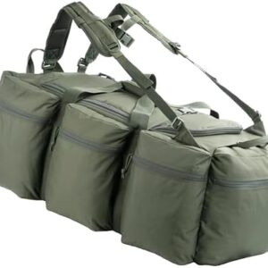 100L Large Military Duffle Bag Deployment Duffel Bag Sports Equipment Travel Luggage Bag with Detachable Backpack Straps…