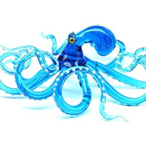 Mesmerizing Glass Octopus Figurine - Handcrafted Oceanic Sculpture with Lifelike Detail - Perfect for Home Décor, Gift Giving, and Marine Enthusiasts