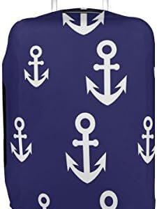 My Daily Anchor Nautical Pattern Luggage Cover Fits 29-32 Inch Suitcase Spandex Travel Protector XL