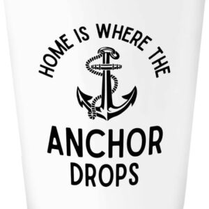 Sailor Shot Glass 1.5oz - The Anchor Drop - Sailor Boating Gift Captain Navigation Marine Shipmate Deckhand Nautikal Oceanic Seafarer Naval