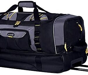 TPRC Sierra Madre II Upright Rolling Duffel Bag, Black/Gray, 30-Inch