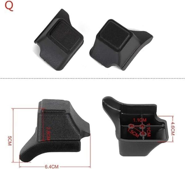 2Pcs Replacement Plastic Stud Luggage Feet Pads Baggage Replacement Stud Foot Black Feet Pads for Luggage Bags Suitcase Stand Feet for All Suitcase Luggage and Travel Gear Accessories - Image 6
