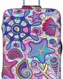 Cute Nautical Print Washable Luggage Cover - Fashion Suitcase Protector Fits 18-32 Inch Luggage