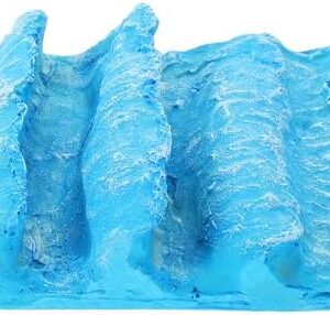 UPKOCH Ocean Wave Sculpture, Ocean Wave Fused Resin Statue Table Ocean Wave Figurine Ocean Wave Fused Art Statue Handmade Crafts Ornament Nautical Home Decor