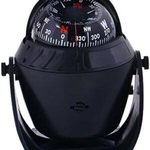 VANZACK Boat Compass Electronic Digital Compass Sea Marine Compass Nautical Guide Ball Compass Illuminated Marine Compass Number Caravan