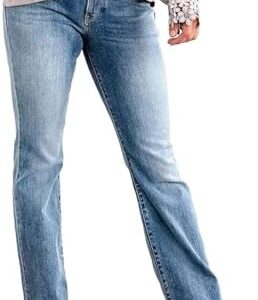 Oprah's Favorite Jeans - High Waisted Straight Leg Jeans Stretchy Wide Leg Denim Pants with Front Pockets