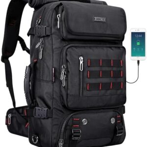 WITZMAN Carry on Travel Backpack for Men Airline Approved Convertible Nylon Duffle Backpack Luggage Bag (B682 Black)