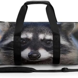Northern Raccoon's Face Small Gym Bag for Men Women Swim Dance Travel Tote Duffle Bags with Shoulder Strap, style