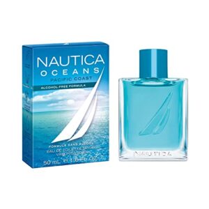 Nautica Oceans Pacific Coast Eau De Toilette - Uplifting, Refreshing Scent - Earthy, Marine Notes of Pinewood and Mint - Ideal for Day Wear - 1.6 Fl Oz (Pack of 1)