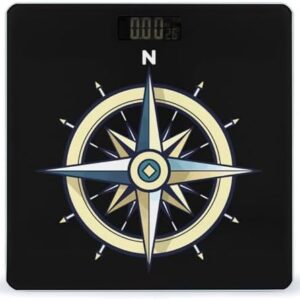 Nautical Compass Digital Smart Body Weight Scales Electronic Weighing Scale for Bedroom