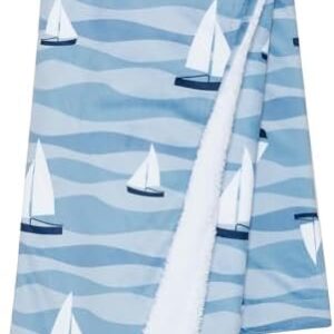 Lambs & Ivy Little Skipper Soft Luxury Nautical Sailboat Fleece Baby Blanket