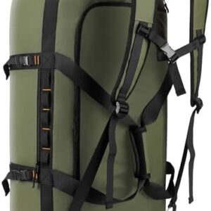 40L/60L/90L Large Waterproof Duffle Bag Backpack for Men, Mens Duffel Backpack Bags for Traveling, Heavy Duty (Green, 90l)