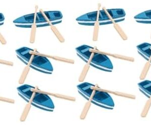 12 Pcs Canoe Rowing Row Boat Canoes Boat Statue Ocean Boat Decor Boat Miniature Table Ornament Mini Boats Home Decor Mini Boat Models Fishing Boat Model Nautical Boat Model Wood