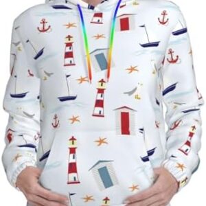 Navy Camouflage American Flag Womens Hoodies Casual Sweatshirts Pullover Fall Clothes with Pocket