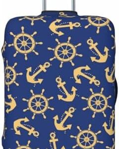 Anchors And Nautical Print Washable Luggage Cover - Fashion Suitcase Protector Fits 18-32 Inch Luggage