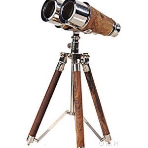 Quality Nautical Binocular Brass On Stand