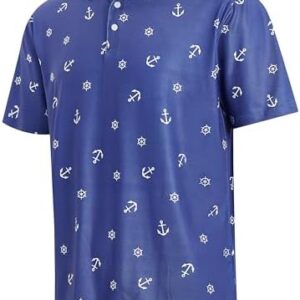 APTRO Men's Tropical Golf Polo Shirts Short Sleeve Polo Hawaiian Shirt Moisture Wicking Dry Fit
