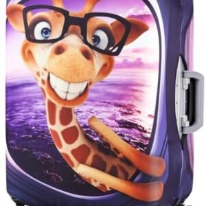 7-Mi 3D Print Design Travel Suitcase Protector Trolley Case Cover 19"-30" Sleeve (XL(Fits to 29"-30" Trolley Case), Giraffe(New Version))