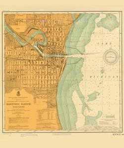 Historical Nautical Chart LS819-05-1911: WI, Manitowoc Harbor Year 1911