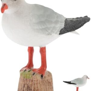 Red-Billed Model Small Seagull Figurine Nautical Table Decor Bird Ornaments for The Home Coastal Figurine Seagull Decor Marine Stuff Animals Nautical Seagull Figurine Plastic