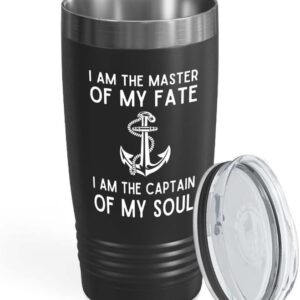 Sailor Black Edition Ringneck Tumbler 20oz - The Captain of My Soul - Sailor Boating Gift Captain Navigation Marine Shipmate Deckhand Nautikal Oceanic Seafarer Naval