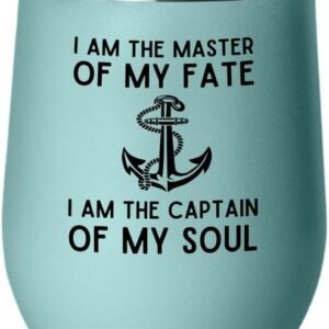 Sailor Teal Edition Wine Tumbler 12oz - The Captain of My Soul - Sailor Boating Gift Captain Navigation Marine Shipmate Deckhand Nautikal Oceanic Seafarer Naval