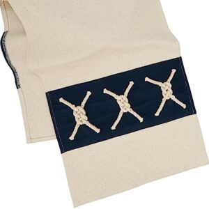 Nautical Charm Rope Knots Applique Table Runner
