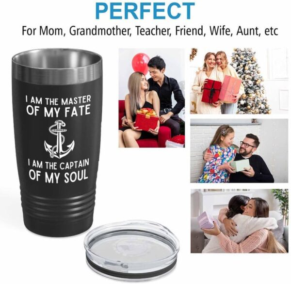 Sailor Black Edition Ringneck Tumbler 20oz - The Captain of My Soul - Sailor Boating Gift Captain Navigation Marine Shipmate Deckhand Nautikal Oceanic Seafarer Naval - Image 5